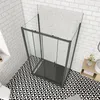 U-Form Duschkabine 110cm Schiebetür mit 2x Seitenteil 80cm Produktbild-Vorschau 3