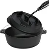 Dutch Oven Set Gusseisen Deckelheber Feuertopf Schmortopf Produktbild-Vorschau 9