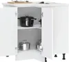 vidaXL Élément bas d'angle de cuisine Porto Blanc Matériau Voir les images du produit 3