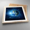 Gerahmtes Poster - Rahmen in heller Eiche - Erde Universum Produktbild-Vorschau 3