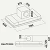 Technical drawing with dimensions of a kitchen appliance. Produktbild-Vorschau