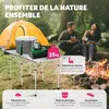 Table pliante de camping en aluminium avec housse, 140 x 70 Voir les images du produit 7