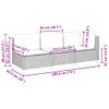 vidaXL Gartensofa mit Kissen 3-Sitzer Grau Poly Rattan Produktbild-Vorschau 8