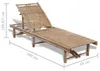 vidaXL Sonnenliege Bambus Produktbild-Vorschau 5
