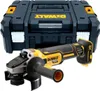 A DeWalt angle grinder and its storage case are displayed against a white background. Voir les images du produit