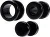 Ohr Flesh Tunnel Piercing Acryl Screw on Black 5mm Produktbild-Vorschau 1