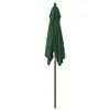 vidaXL Parasol avec mât en bois vert 198x198x231 cm Voir les images du produit 4