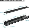 Kanał odwadniający Wiltec 1 m z żeliwną kratą osłonową - Podgląd zdjęcia produktu 7