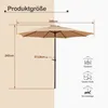 Sonnenschirm Ø300 cm UPF 50+ beidseitig um 30° knickbar Produktbild-Vorschau 8