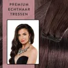 hair2heart Premium Echthaar Tressen zum Einnähen Extensions Produktbild-Vorschau 2