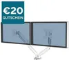 Fellowes Platinum Series Doppel Monitorarm weiß Produktbild-Vorschau 9