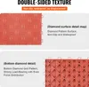 Close-up views of a red interlocking floor tile, showcasing its textured surface and interlocking grid pattern on the underside. Voir les images du produit