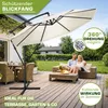 tillvex slunečník Béžový Ø 300 cm konzolový slunečník Náhled obrázku produktu 6