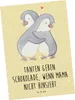Mr. & Mrs. Panda Postkarte Tante Schokolade - Gelb Pastell Produktbild-Vorschau 1