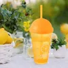 Becher mit Deckel und Strohhalm für Cocktails und Eistee Produktbild-Vorschau 2