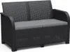 Keter Garden 2-Sitzer Sofa Rosalie Graphitgrau Produktbild-Vorschau 1