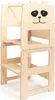 A wooden learning tower for children, designed to resemble a panda face. Anteprima dell’immagine prodotto