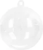 A single transparent Christmas bauble with a hanging loop at the top, isolated on a white background. Podgląd zdjęcia produktu