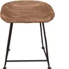 TPFLiving Hocker Minden Akazie mit Metall natur und schwarz Produktbild-Vorschau 1