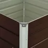vidaXL Podwyższone łóżko brązowe 100 x 100 x 77 cm Stal Podgląd zdjęcia produktu 1