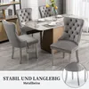 Set van 2 fluweleetstoelen voor de eetkamer, met een hoge Productafbeelding-voorbeeld 5