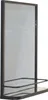 A tall, rectangular mirror with a dark frame and a small shelf attached to the bottom. Produktbild-Vorschau