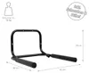 2x WELLGRO Wand Fahrradhalter - Stahl, schwarz, klappbar, Produktbild-Vorschau 2