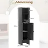 A diagram showing the dimensions of a black bathroom cabinet. Podgląd zdjęcia produktu