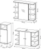 Badmöbel-Set Vicco Aquis Weiß 3 Teile, Model 36246 Produktbild-Vorschau 3