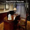 Retro Tischuhr, Runde Tischuhr, Lautlose Kaminuhr, Produktbild-Vorschau 5