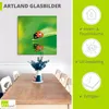 ARTland Glasbild Marienkäfer auf einem Blatt Größe: 30x30 Produktbild-Vorschau 3
