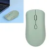 A light green computer mouse is shown on a light blue surface next to a laptop, and a close-up of the mouse is shown on a white background. Náhled obrázku produktu