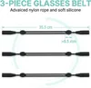 3 bandeaux pour lunettes, réglables, noirs, pour le sport Voir les images du produit 2