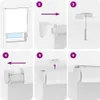 A series of images showing the installation steps for a roller blind. Náhľad obrázku produktu