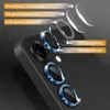 Diagram showing the layers of a camera lens protector and its application to a smartphone camera. Produktbild-Vorschau