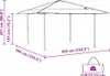 vidaXL Gazebo tenda, 395 x 395 x 251 cm, arancione, tessuto Anteprima dell’immagine prodotto 7