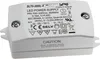 A white LED power supply unit with labels and symbols. Produktbild-Vorschau