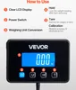 An instructional image showing the front panel of a digital scale with buttons and an LCD display. Podgląd zdjęcia produktu