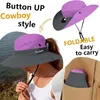 2 Stück Sonnenhut für Damen Outdoor Faltbar Safari Hut mit Produktbild-Vorschau 7