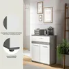 Blake Badschrank 1 Schublade 2 Türen weiß Hochglanz, grau. Produktbild-Vorschau 11