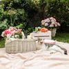 Creative Home Cestino in Vimini con Manico Bianco | Cesto Anteprima dell’immagine prodotto 5