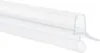 A clear, close-up shot of a transparent shower door seal on a white background. Produktbild-Vorschau