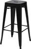 A black metal bar stool is shown against a white background. Anteprima dell’immagine prodotto