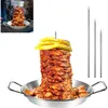 Edelstahl-Kebab-Ständer mit 3 Grillspießen – Vertikales Produktbild-Vorschau 4