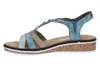 Rieker Damen Sandale blau kombi, Damen:41 EU Produktbild-Vorschau 84