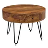 Couchtisch Sheesham Massivholz / Metall 60x44,5x60 cm Tisch Produktbild-Vorschau 1