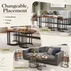 KOMFOTTEU Couchtisch 3er Set, Sofatisch oval mit 2 Produktbild-Vorschau 6