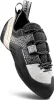 Schnür-Kletterschuh "Katana Laces Woman" von La Sportiva in Schwarz und Weiß mit grafischem Muster und verstärkter Sohle. Produktbild-Vorschau