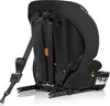 The back view of a black child car seat with straps and ISOFIX connectors. Produktbild-Vorschau