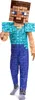 A child wearing a Minecraft Steve costume, giving a thumbs up. Produktbild-Vorschau